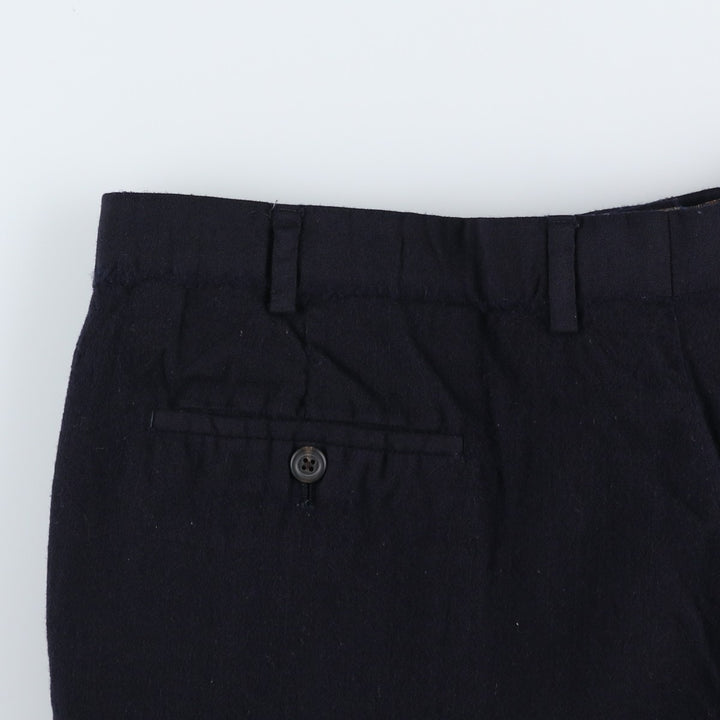 Ralph Lauren LAUREN Two-pleat Wool Pants, Men's Slacks, Size W37 wool navy blue type Vintage Second Hand