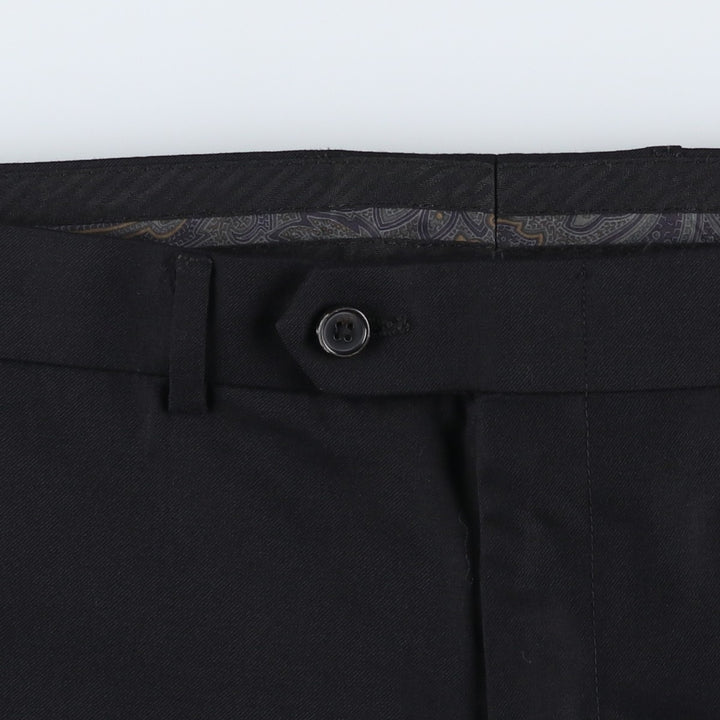 Ralph Lauren wool trousers/slacks for men, size W37 (approx.) wool black type Vintage Second Hand