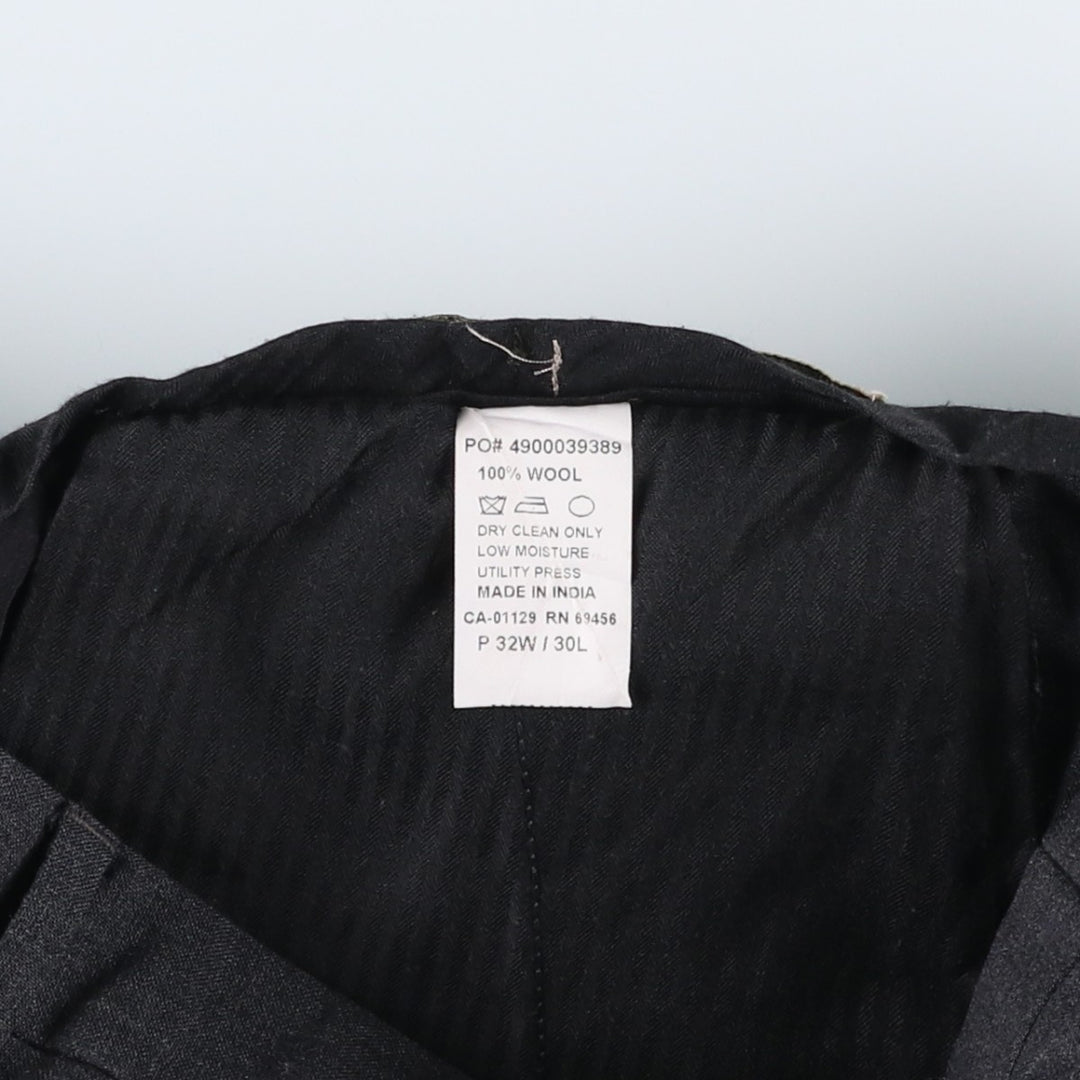 Ralph Lauren LAUREN TOTAL COMFORT wool pants slacks for men, W33 equivalent wool Charcoal Vintage Second Hand