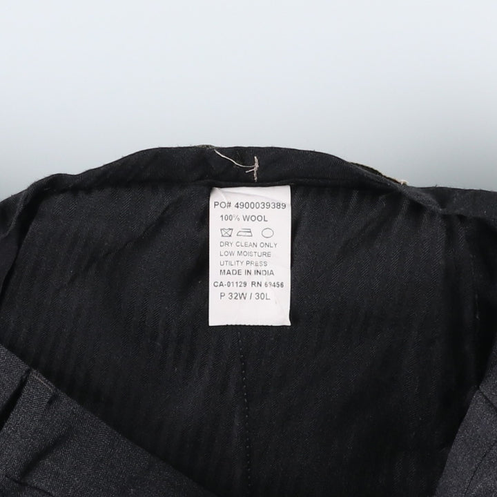 Ralph Lauren LAUREN TOTAL COMFORT wool pants slacks for men, W33 equivalent wool Charcoal Vintage Second Hand
