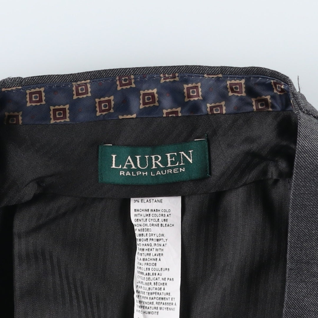 Ralph Lauren LAUREN Lauren slacks men's size W34 polyester Charcoal Vintage Second Hand