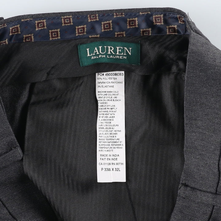 Ralph Lauren LAUREN Lauren slacks men's size W34 polyester Charcoal Vintage Second Hand