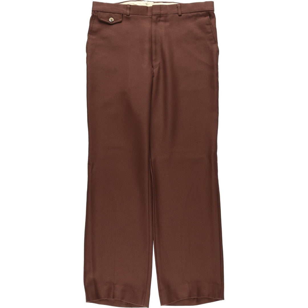 middishade Men's Slacks Pants, equivalent to W35, Vintage unclear chocolate Vintage Second Hand