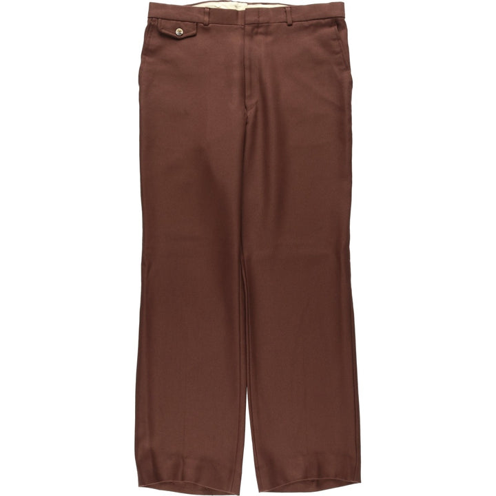 middishade Men's Slacks Pants, equivalent to W35, Vintage unclear chocolate Vintage Second Hand