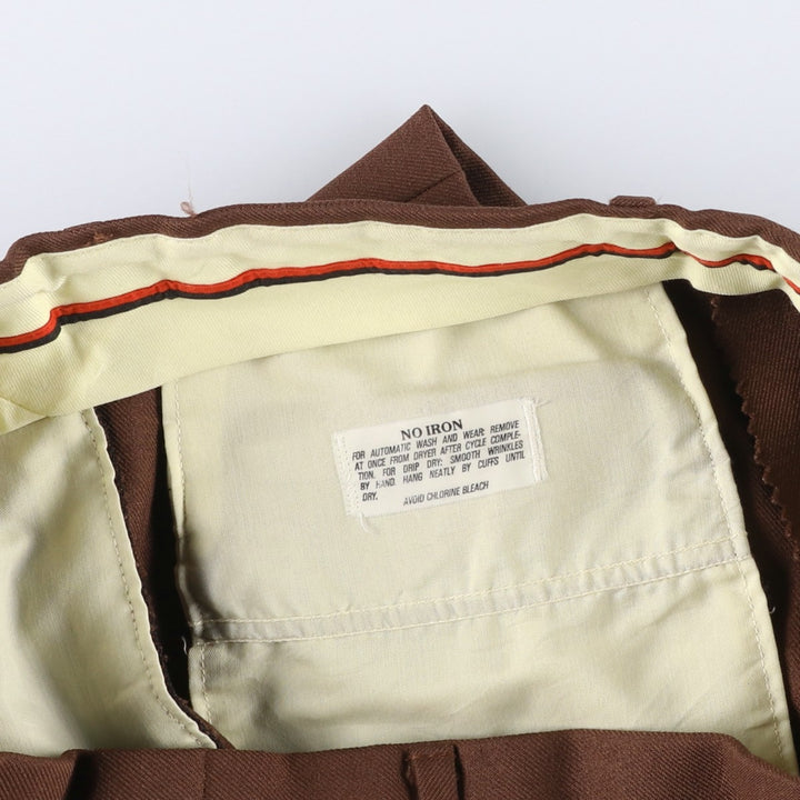 middishade Men's Slacks Pants, equivalent to W35, Vintage unclear chocolate Vintage Second Hand