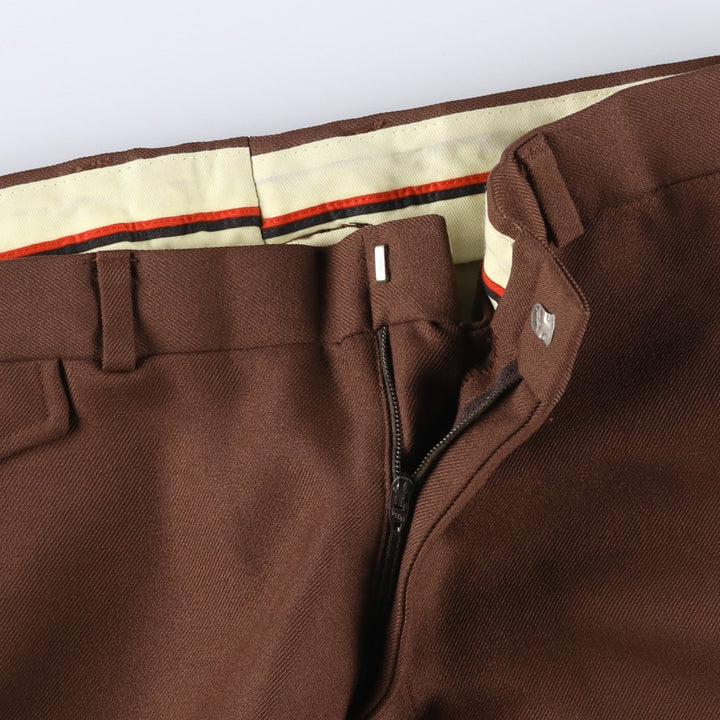 middishade Men's Slacks Pants, equivalent to W35, Vintage unclear chocolate Vintage Second Hand