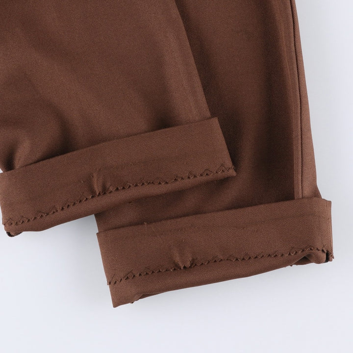 middishade Men's Slacks Pants, equivalent to W35, Vintage unclear chocolate Vintage Second Hand