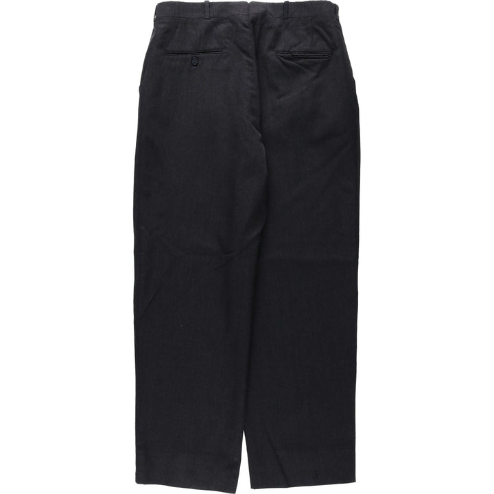 Nordstrom three-pleat wool trousers, men's size W34 (approx.), vintage. wool Charcoal Vintage Second Hand