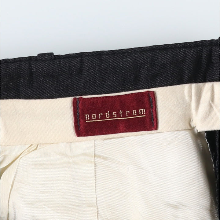 Nordstrom three-pleat wool trousers, men's size W34 (approx.), vintage. wool Charcoal Vintage Second Hand