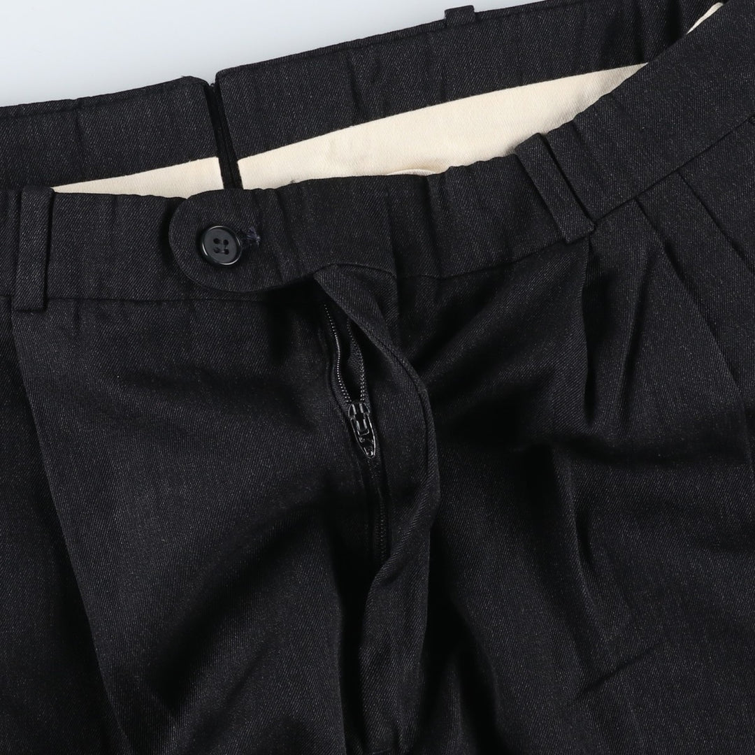 Nordstrom three-pleat wool trousers, men's size W34 (approx.), vintage. wool Charcoal Vintage Second Hand