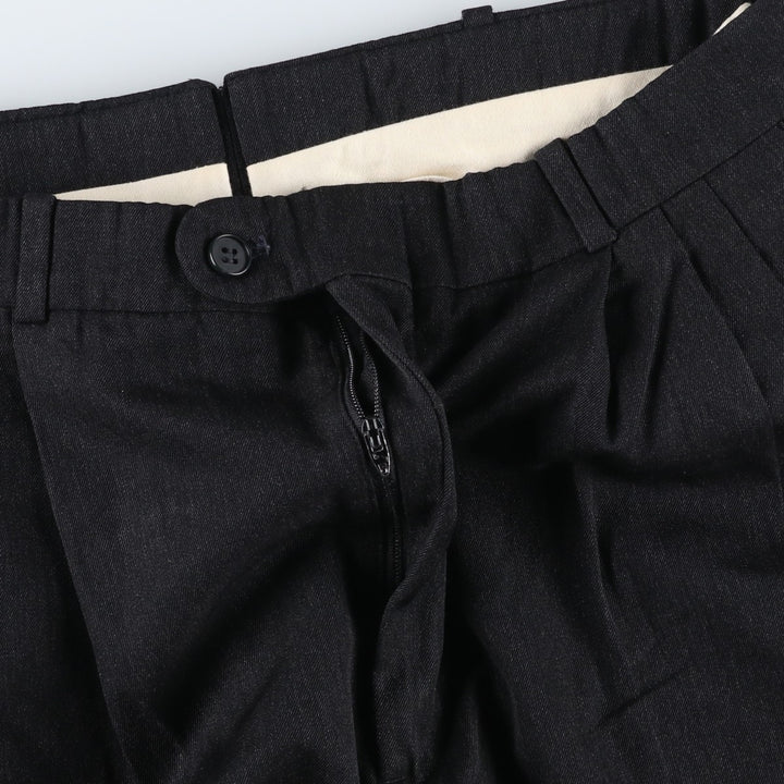 Nordstrom three-pleat wool trousers, men's size W34 (approx.), vintage. wool Charcoal Vintage Second Hand