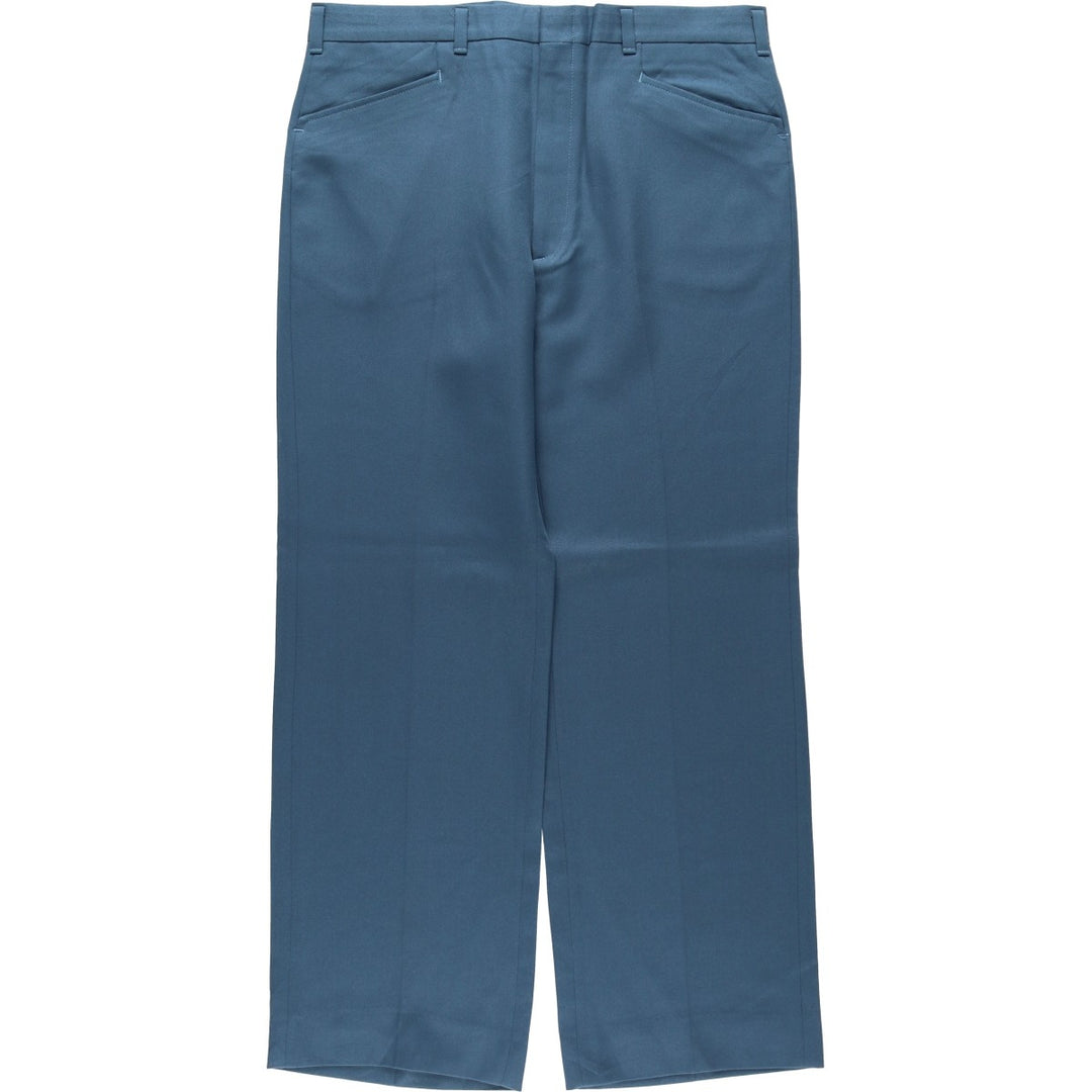 Haggar MAGIC STRETCH slacks, made in the USA, men's size W35 (approx.), vintage. unclear blue type Vintage Second Hand