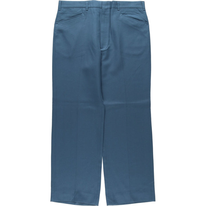 Haggar MAGIC STRETCH slacks, made in the USA, men's size W35 (approx.), vintage. unclear blue type Vintage Second Hand