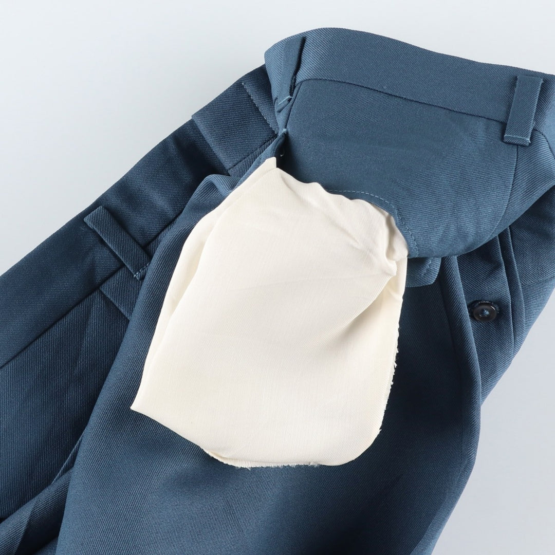 Haggar MAGIC STRETCH slacks, made in the USA, men's size W35 (approx.), vintage. unclear blue type Vintage Second Hand