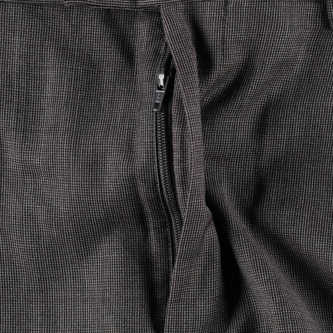 Ralph Lauren LAUREN all-over print two-pleat wool trousers/slacks, men's size W35 (approx.) wool gray type Vintage Second Hand