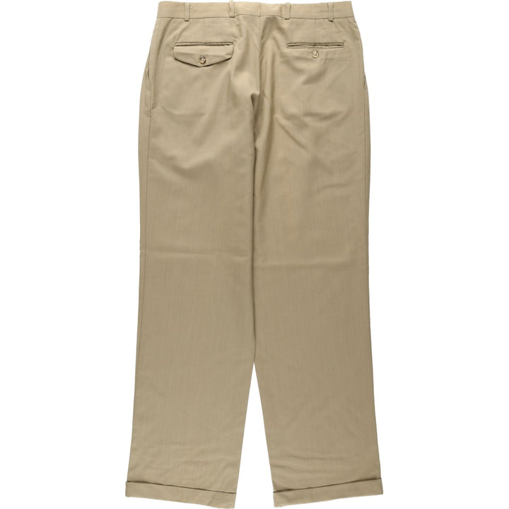 Ralph Lauren POLO UNIVERSITY CLUB two-pleat slacks, men's size W35 (approx.), vintage. unclear beige type brown Vintage Second Hand