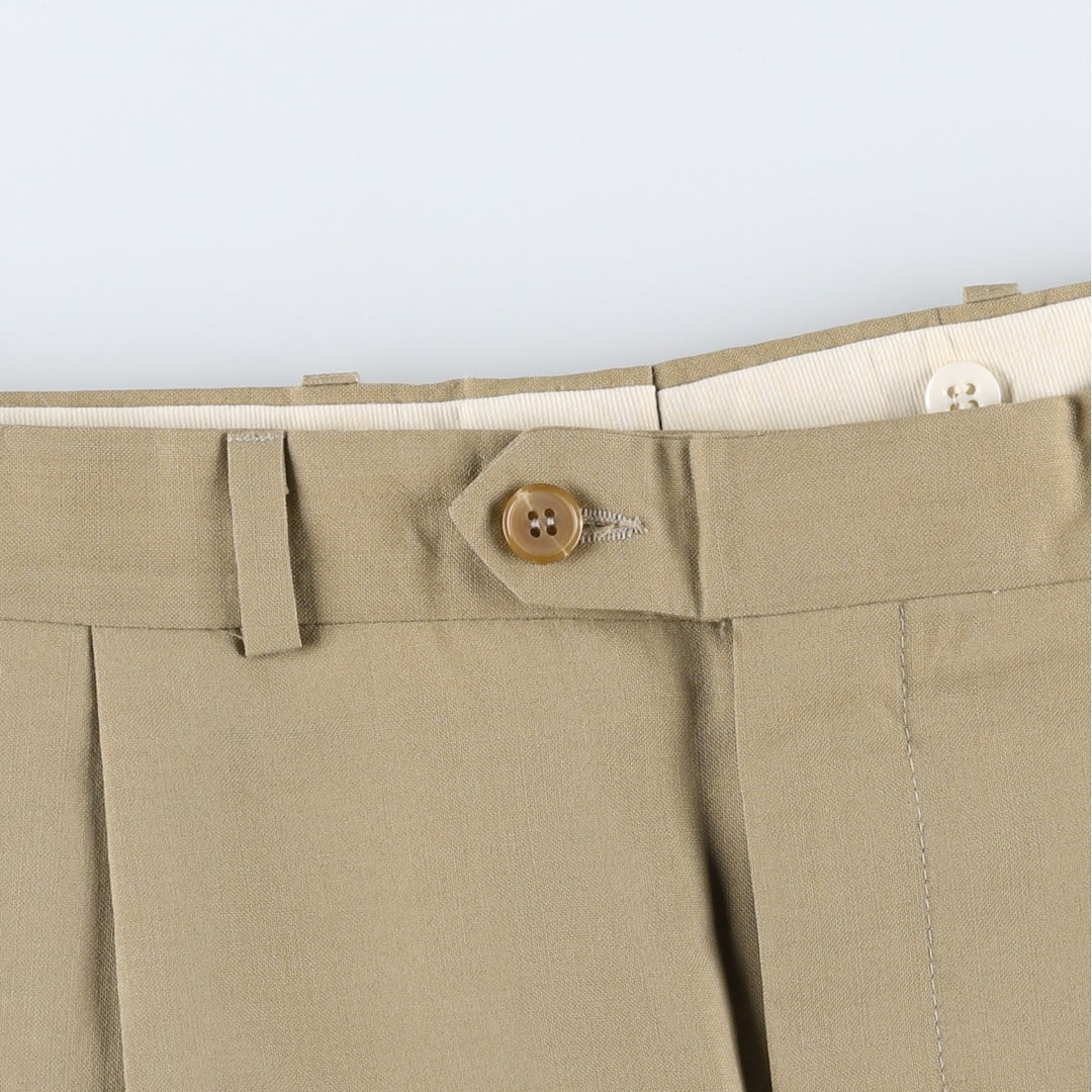 Ralph Lauren POLO UNIVERSITY CLUB two-pleat slacks, men's size W35 (approx.), vintage. unclear beige type brown Vintage Second Hand