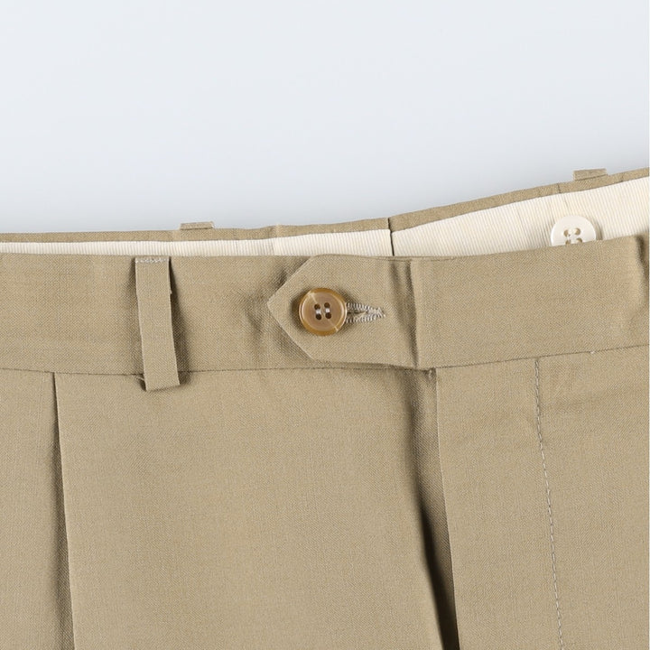 Ralph Lauren POLO UNIVERSITY CLUB two-pleat slacks, men's size W35 (approx.), vintage. unclear beige type brown Vintage Second Hand