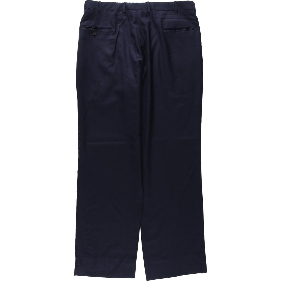 ~90'S Saks Fifth Avenue Two-Pleat Slacks Pants Men's W36 (approx.) Vintage unclear navy blue type Vintage Second Hand