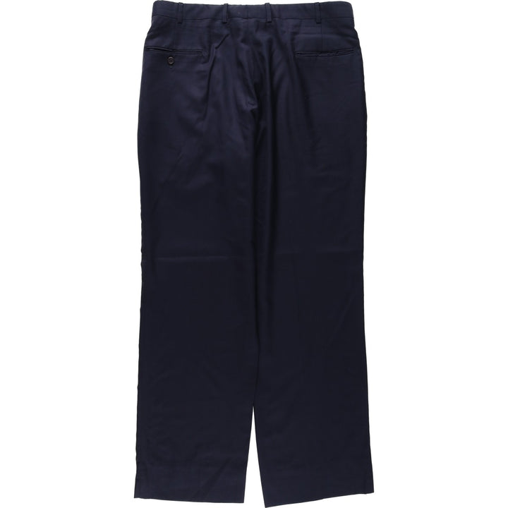 ~90'S Saks Fifth Avenue Two-Pleat Slacks Pants Men's W36 (approx.) Vintage unclear navy blue type Vintage Second Hand