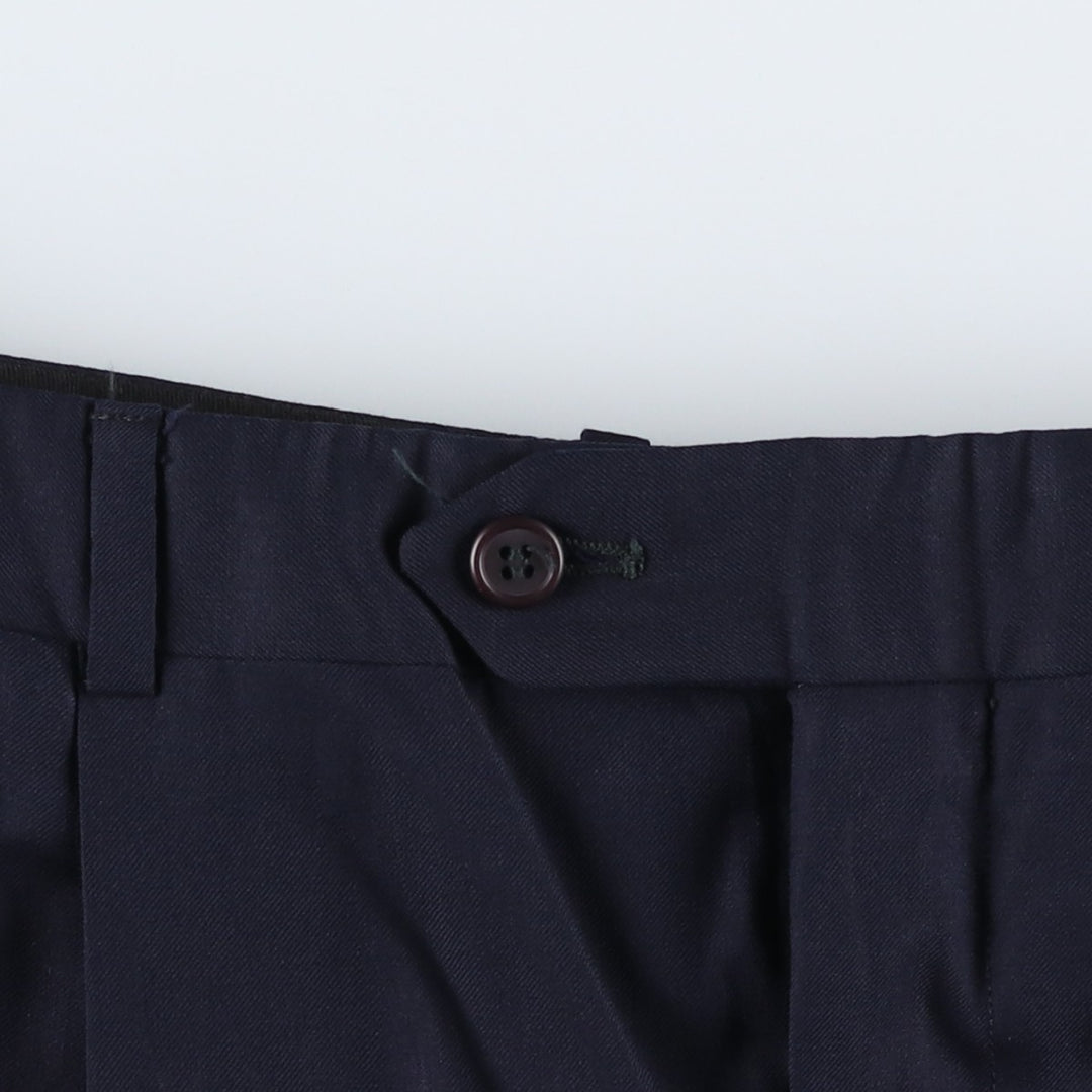 ~90'S Saks Fifth Avenue Two-Pleat Slacks Pants Men's W36 (approx.) Vintage unclear navy blue type Vintage Second Hand