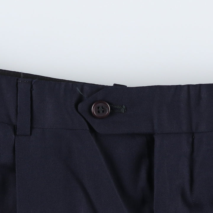 ~90'S Saks Fifth Avenue Two-Pleat Slacks Pants Men's W36 (approx.) Vintage unclear navy blue type Vintage Second Hand
