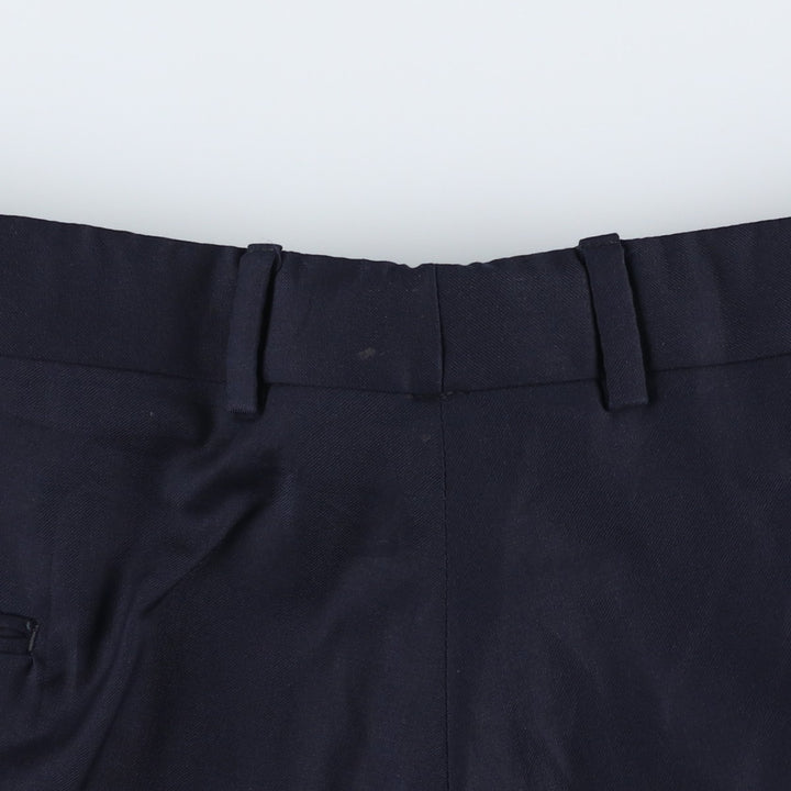 ~90'S Saks Fifth Avenue Two-Pleat Slacks Pants Men's W36 (approx.) Vintage unclear navy blue type Vintage Second Hand