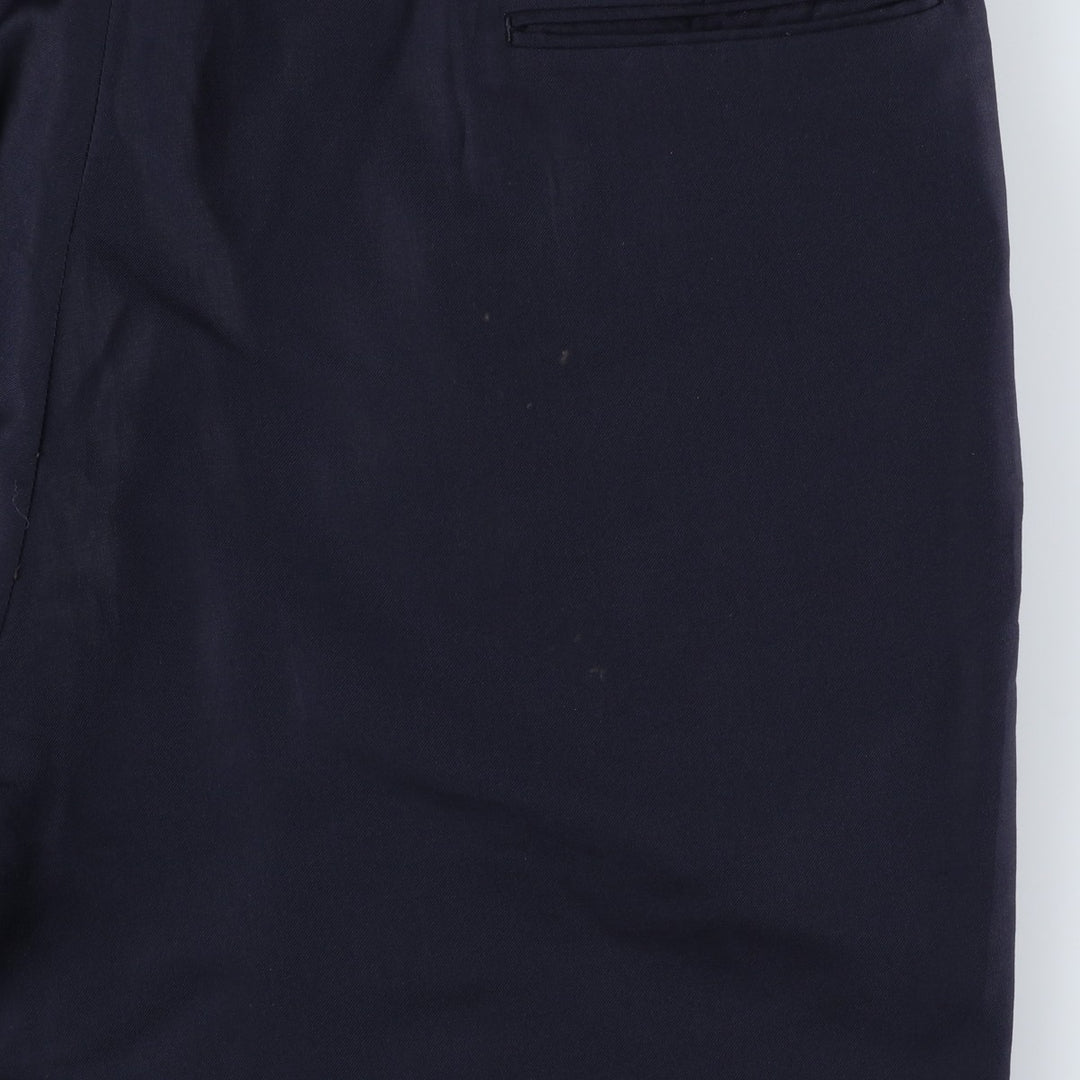 ~90'S Saks Fifth Avenue Two-Pleat Slacks Pants Men's W36 (approx.) Vintage unclear navy blue type Vintage Second Hand