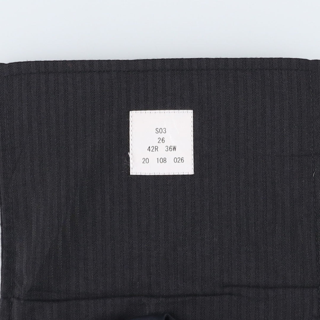 Brooks Brothers ESTABLISHED 1818 Two-Pleat Polyester x Cotton Slacks Pants, Men's W36 (approx.) cotton navy blue type Vintage Second Hand