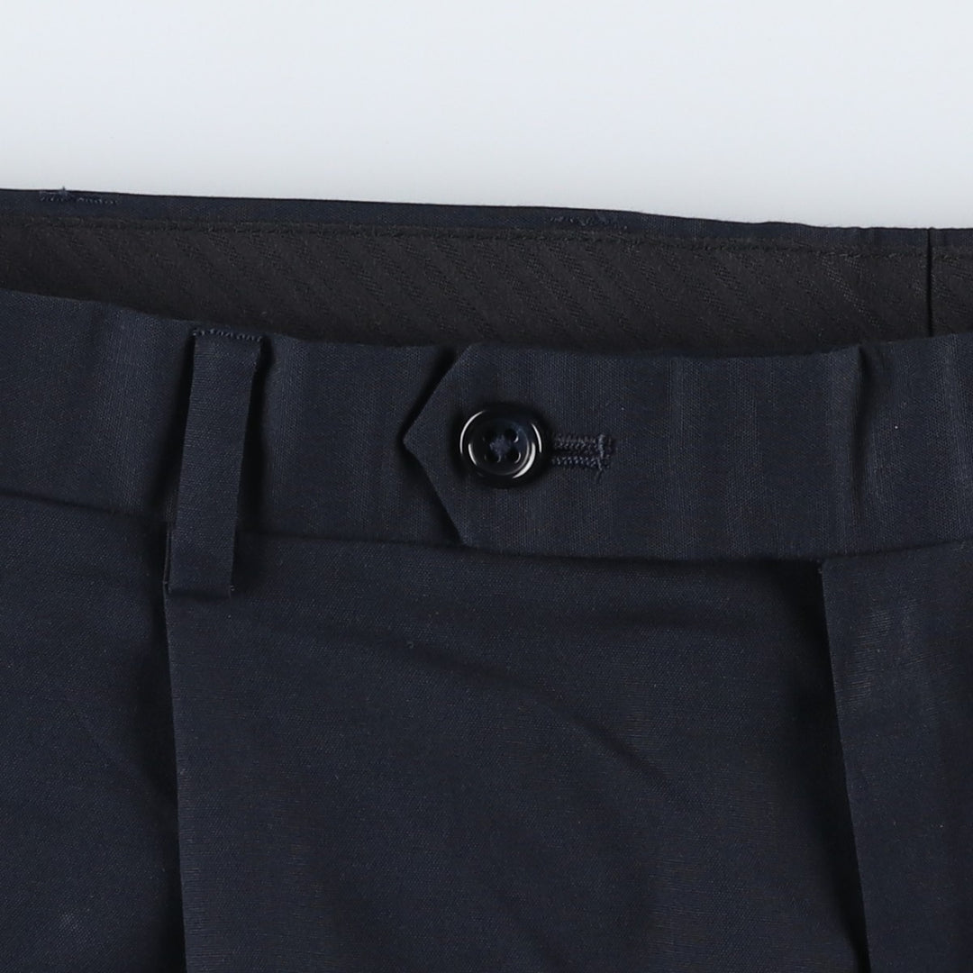 Brooks Brothers ESTABLISHED 1818 Two-Pleat Polyester x Cotton Slacks Pants, Men's W36 (approx.) cotton navy blue type Vintage Second Hand