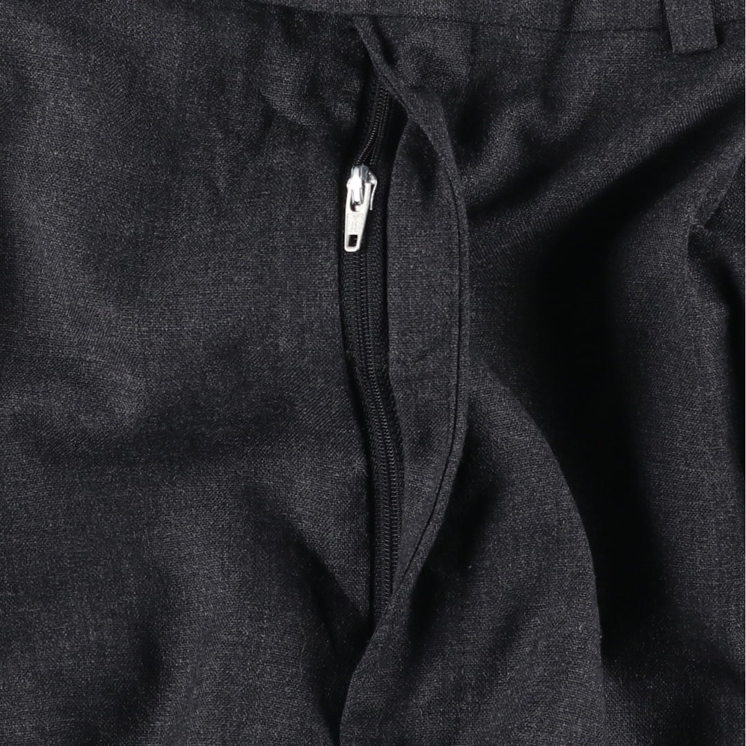 Ralph Lauren CHAPS Chaps, two-pleat wool pants, slacks, made in Canada, men's w34 equivalent wool Charcoal Vintage Second Hand