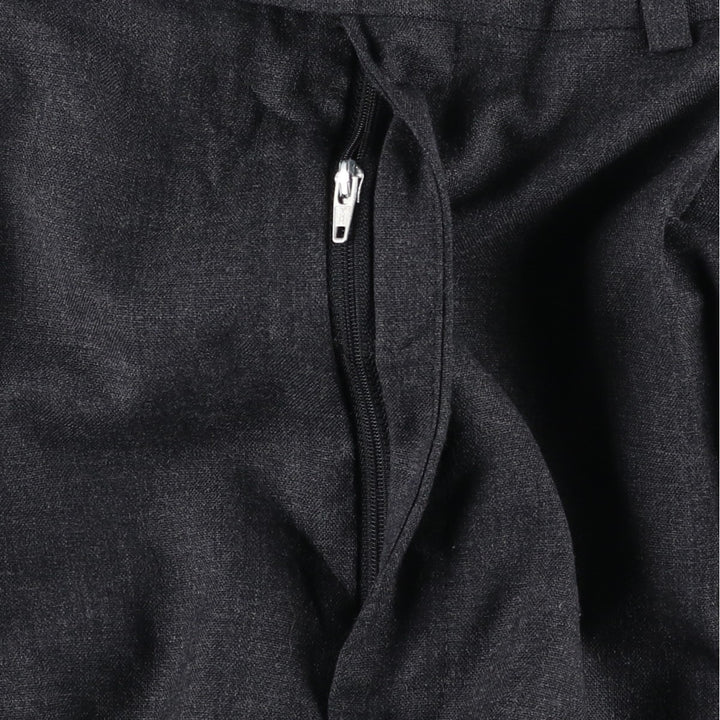 Ralph Lauren CHAPS Chaps, two-pleat wool pants, slacks, made in Canada, men's w34 equivalent wool Charcoal Vintage Second Hand