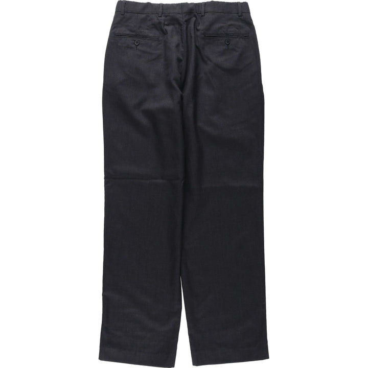 Brooks Brothers BROOKSEASE Two-Pleat Wool Trousers, Made in USA, Men's Size W31 (approx.) wool Charcoal Vintage Second Hand