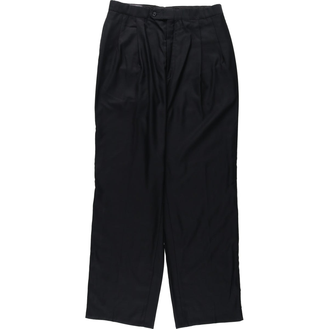 Brooks Brothers ESTABLISHED 1818 Wool Pants, Two-Pleat Slacks, Men's W32 (approx.), Vintage wool black type Vintage Second Hand