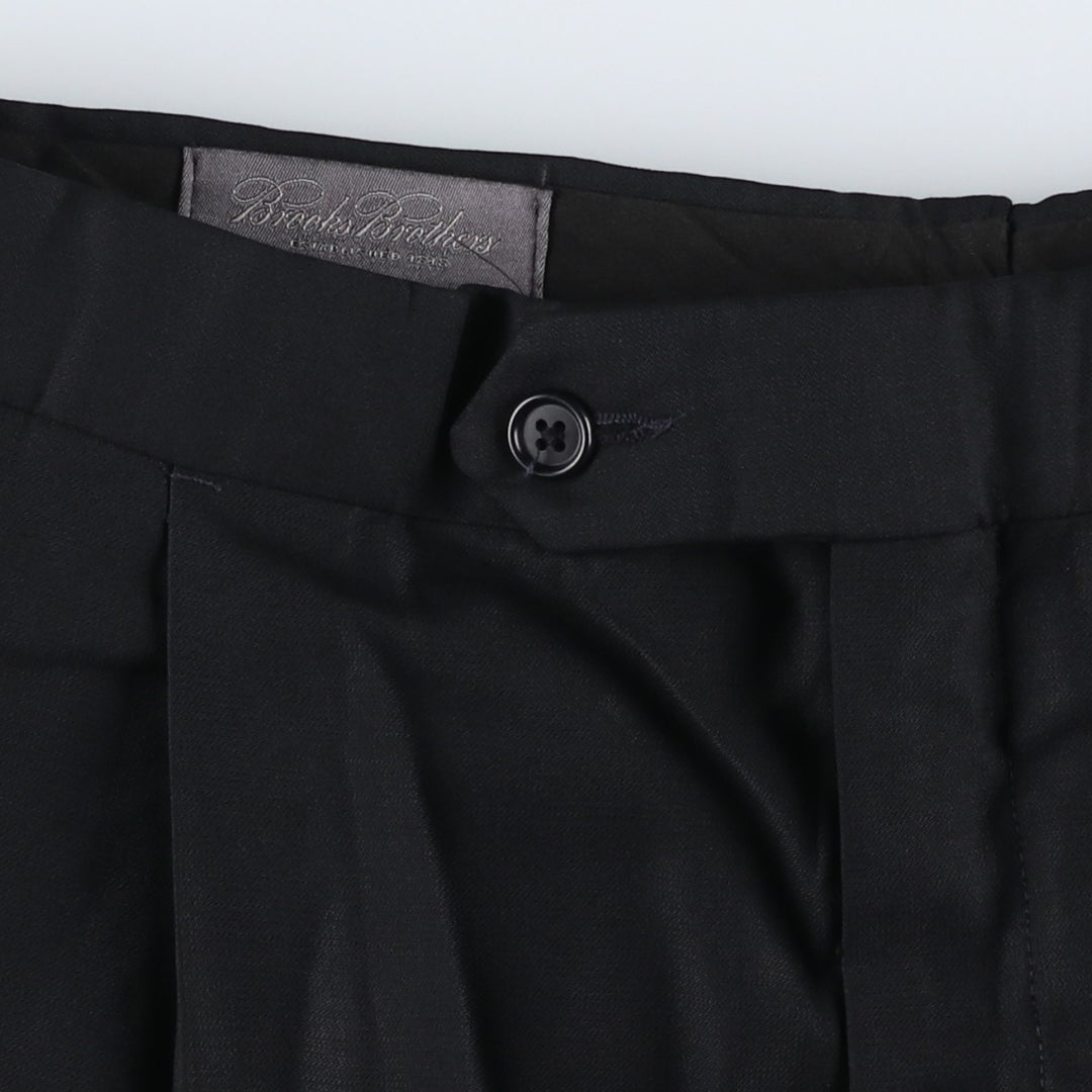 Brooks Brothers ESTABLISHED 1818 Wool Pants, Two-Pleat Slacks, Men's W32 (approx.), Vintage wool black type Vintage Second Hand