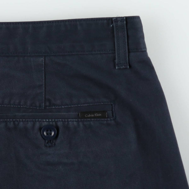 Calvin Klein men's chino pants, size W35 (approx.) cotton navy blue type Vintage Second Hand