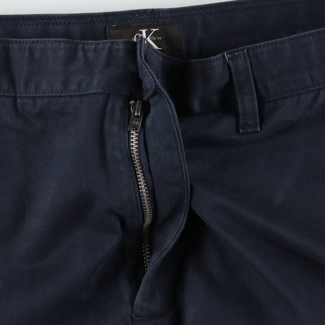 Calvin Klein men's chino pants, size W35 (approx.) cotton navy blue type Vintage Second Hand