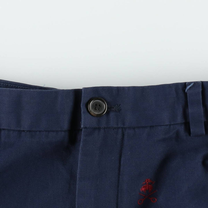 Brooks Brothers 346 all-over print chino pants, men's size W36 (approx.) cotton navy blue type Vintage Second Hand