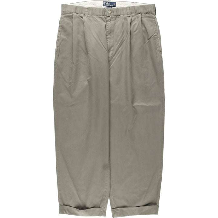 Ralph Lauren POLO by Ralph Lauren HAMMOND PANT, two-pleat chino pants, men's w36 equivalent cotton Khaki type Vintage Second Hand