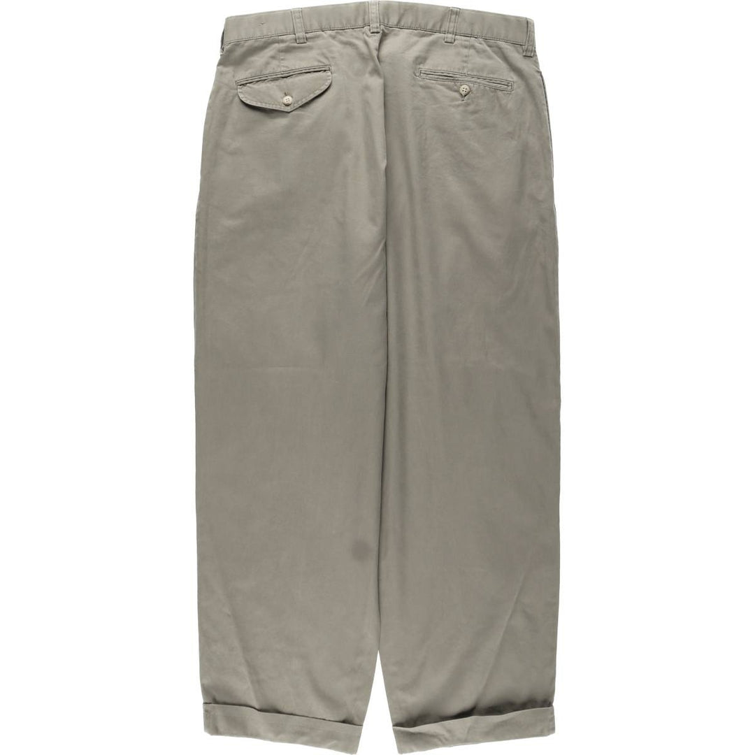 Ralph Lauren POLO by Ralph Lauren HAMMOND PANT, two-pleat chino pants, men's w36 equivalent cotton Khaki type Vintage Second Hand