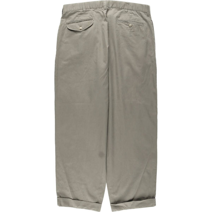 Ralph Lauren POLO by Ralph Lauren HAMMOND PANT, two-pleat chino pants, men's w36 equivalent cotton Khaki type Vintage Second Hand