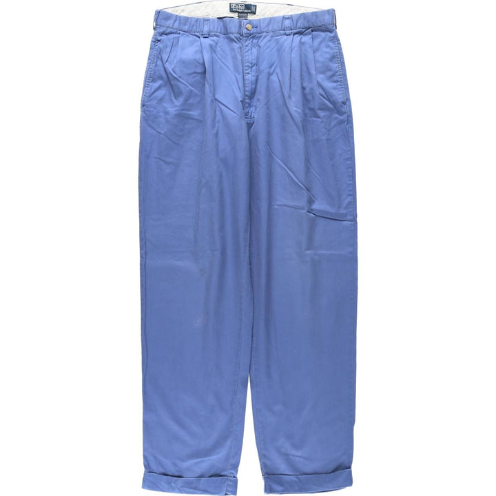 Ralph Lauren POLO by Ralph Lauren HAMMOND PANT, two-pleat chino pants, men's w35 equivalent cotton blue type Vintage Second Hand