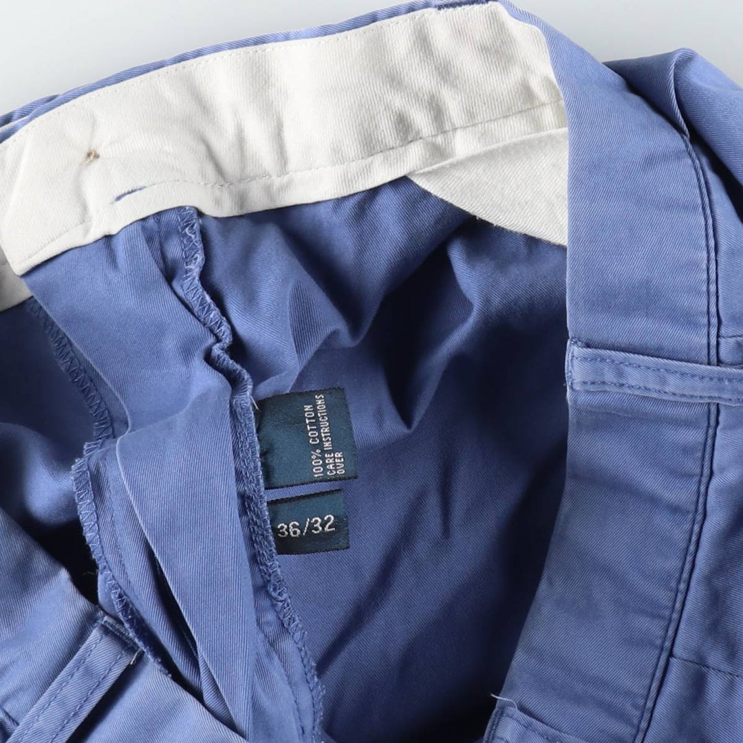 Ralph Lauren POLO by Ralph Lauren HAMMOND PANT, two-pleat chino pants, men's w35 equivalent cotton blue type Vintage Second Hand