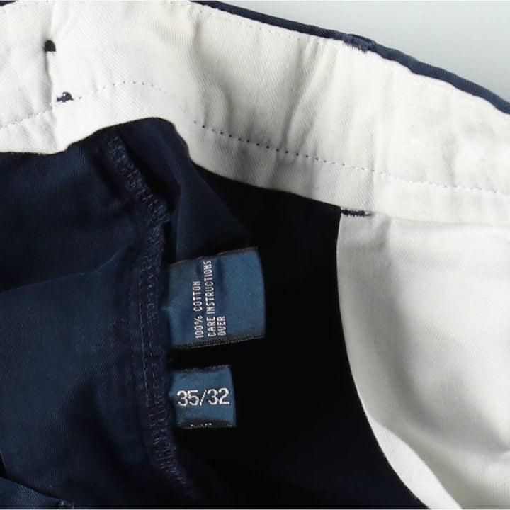 Ralph Lauren POLO by Ralph Lauren PROSPECT PANT Chino pants for men, equivalent to w35 cotton navy blue type Vintage Second Hand