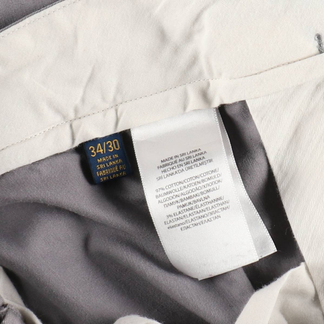 Ralph Lauren POLO RALPH LAUREN Stretch Classic Fit Chino Pants, Men's W35 (approx.) cotton gray type Vintage Second Hand