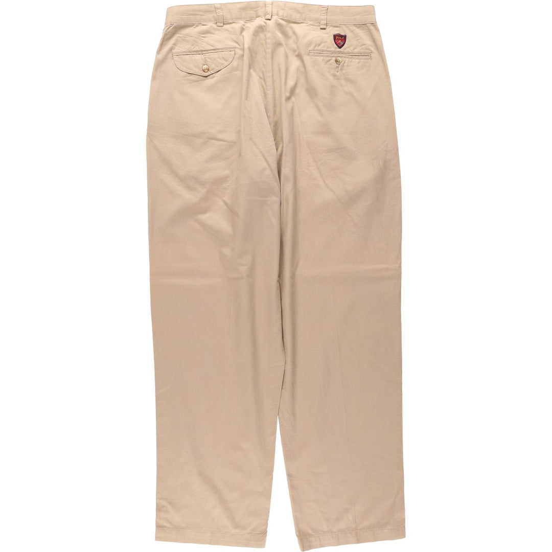 Ralph Lauren POLO GOLF two-pleat chino pants, men's size W35 cotton Beige type Vintage Second Hand
