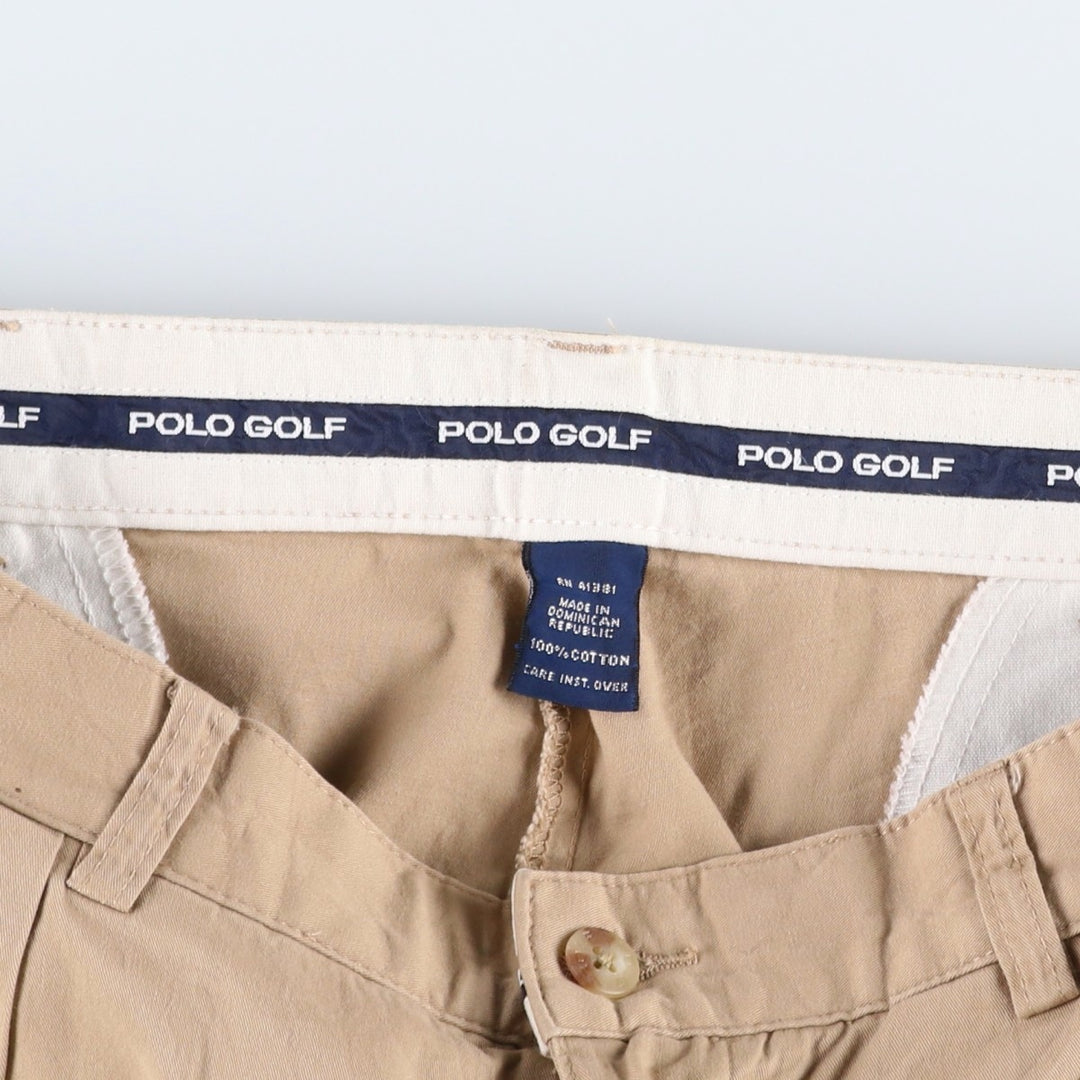Ralph Lauren POLO GOLF two-pleat chino pants, men's size W35 cotton Beige type Vintage Second Hand