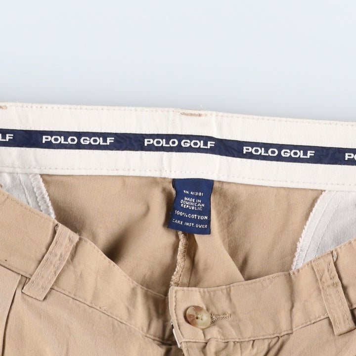 Ralph Lauren POLO GOLF two-pleat chino pants, men's size W35 cotton Beige type Vintage Second Hand