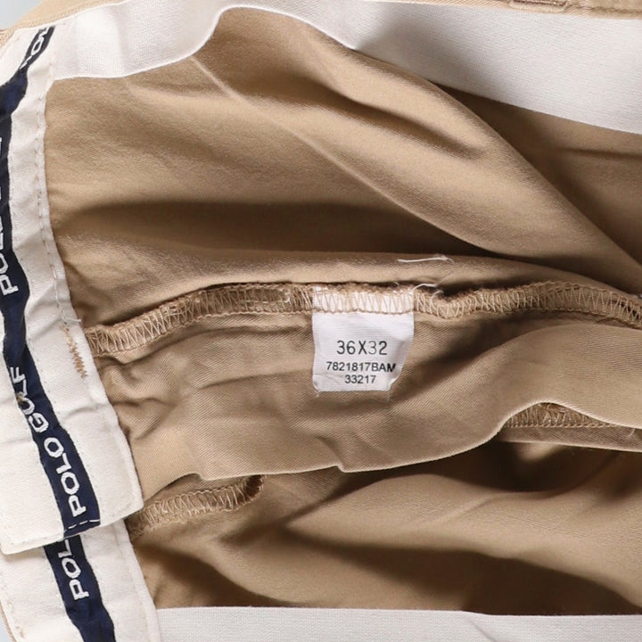 Ralph Lauren POLO GOLF two-pleat chino pants, men's size W35 cotton Beige type Vintage Second Hand