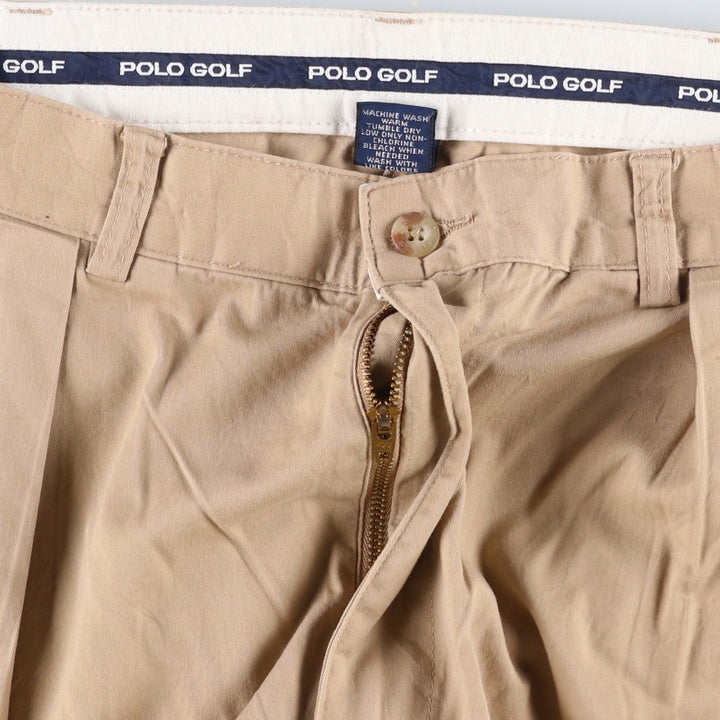 Ralph Lauren POLO GOLF two-pleat chino pants, men's size W35 cotton Beige type Vintage Second Hand